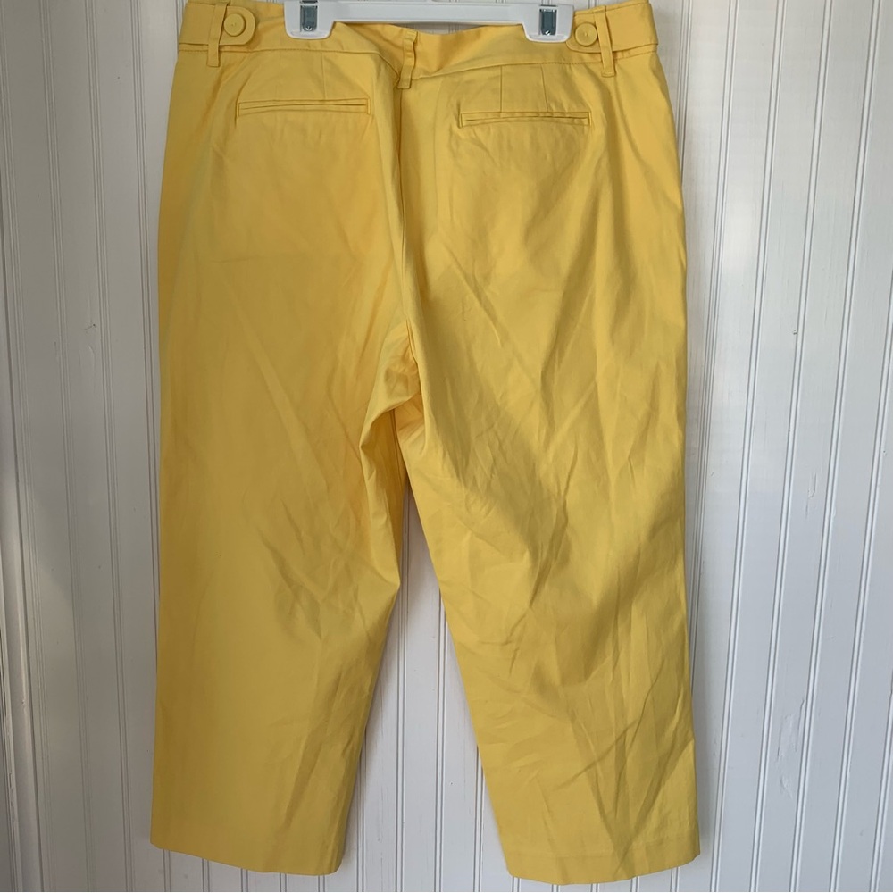 Talbots Stretch (NWOT/12) Crop Pants w/decorative buttons on front side pocket - Picture 7 of 9
